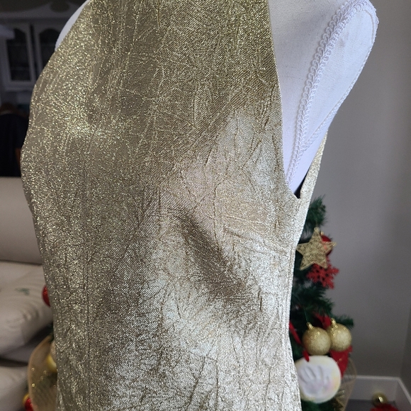 BRAND NEW ZARA SHINY GOLD DRESS SIZE SMALL - Picture 4 of 8